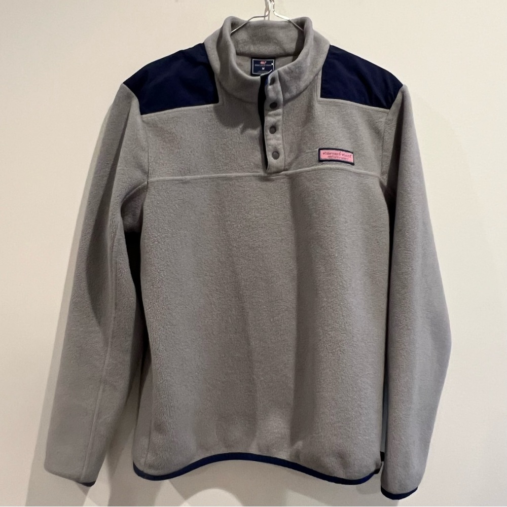 Vineyard Vines Shep‎ fleece snap placket pullover mens size M